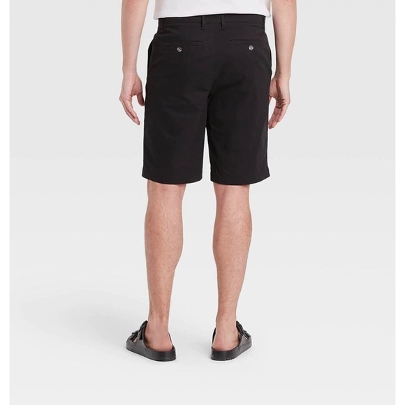 Goodfellow & Co Men's Linden Flat Front  Black Shorts - Picture 2 of 6